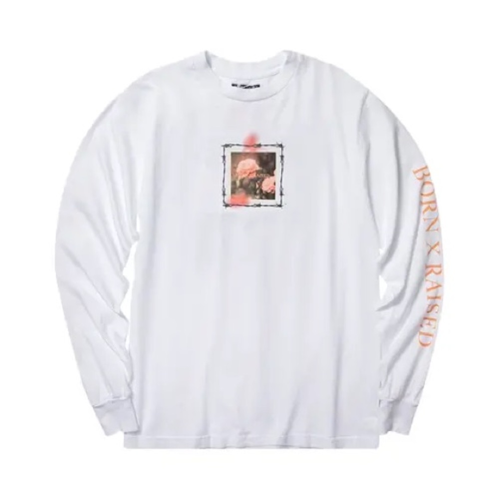 Born x Raised Barbed Wire Longsleeve White